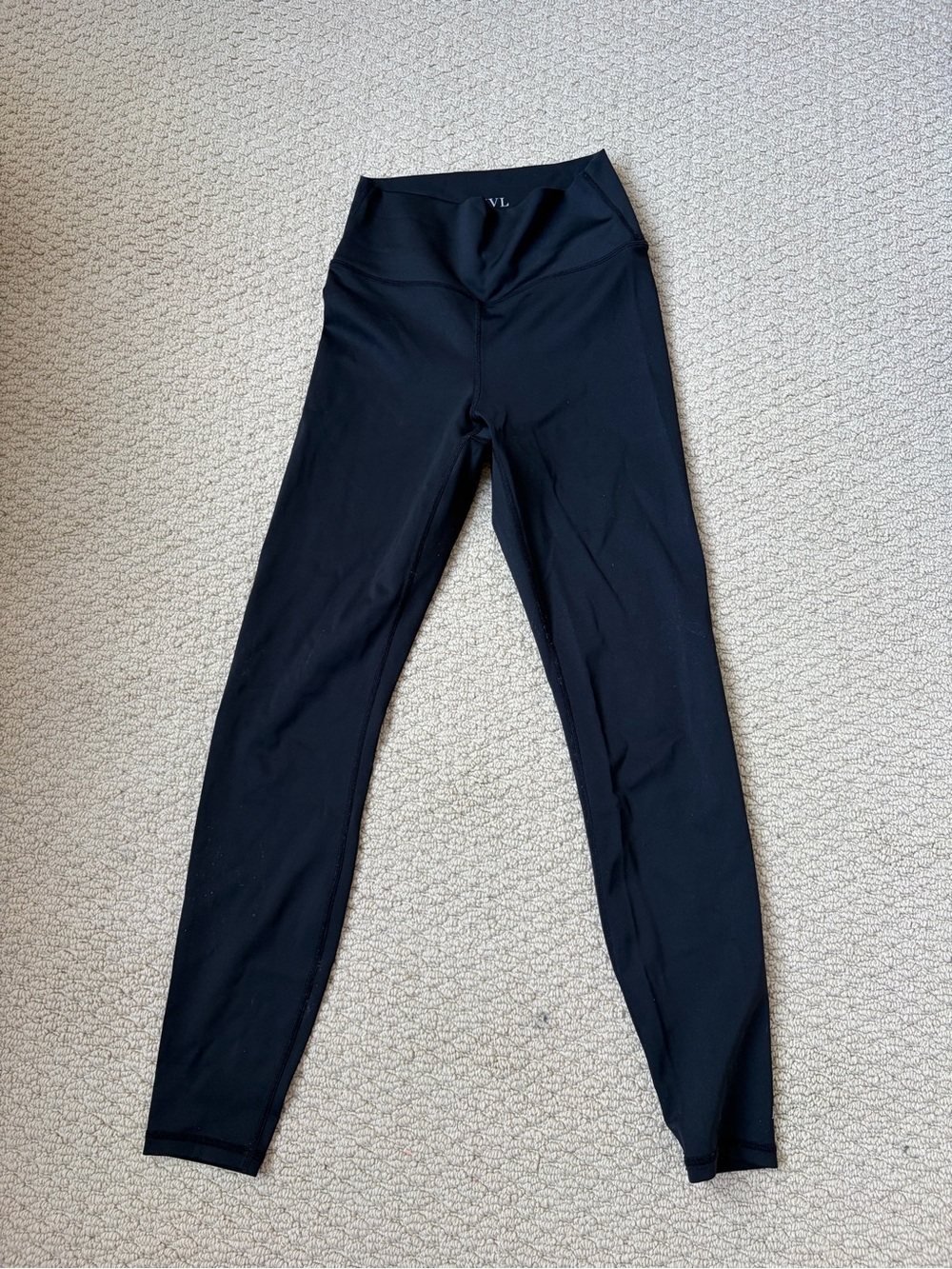 VL Black Kids' High-Waist Stretch Leggings